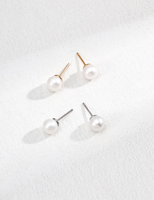 Classic Pearl Studs – two sizes comparison
